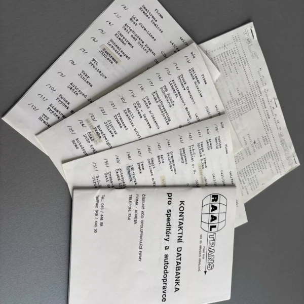 Jedny z prvních seznamů firem (1992-1993)